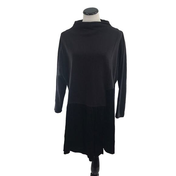 Urban by Alembika Asymmetrical Black Funnel Neck Dress XS - Picture 1 of 9